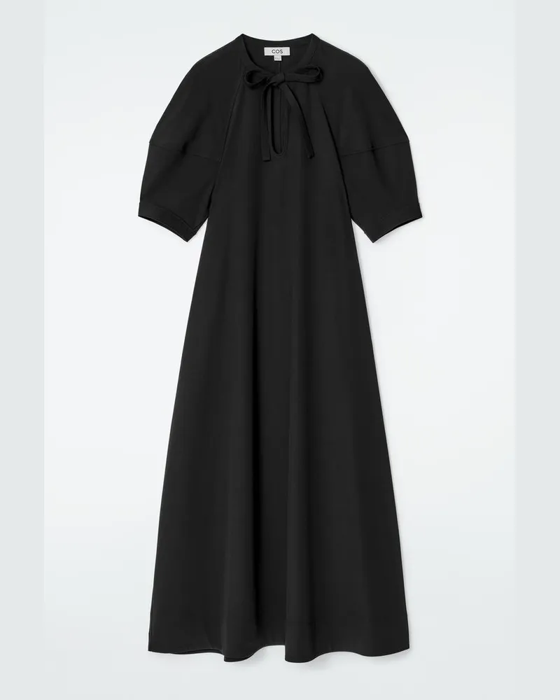 COS Maxikleid Mit Bindedetail Schwarz