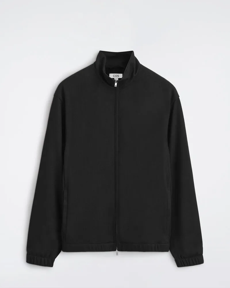 COS Blousonjacke Aus Jersey Mit Reissverschluss Schwarz