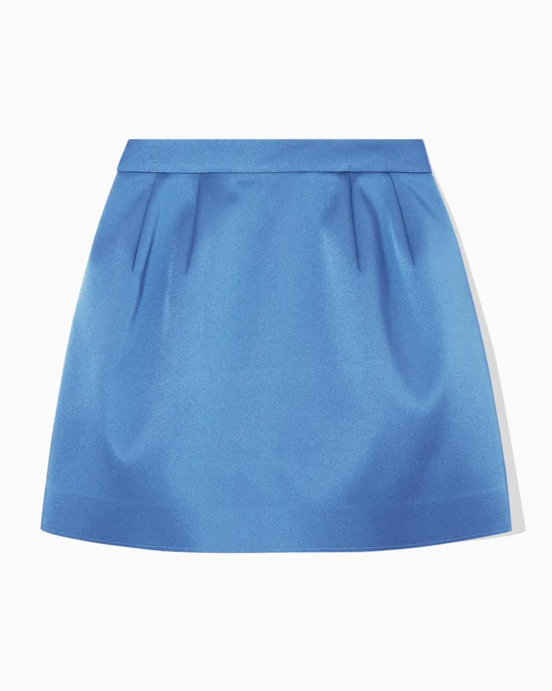 COS Skulpturaler Minirock Blau