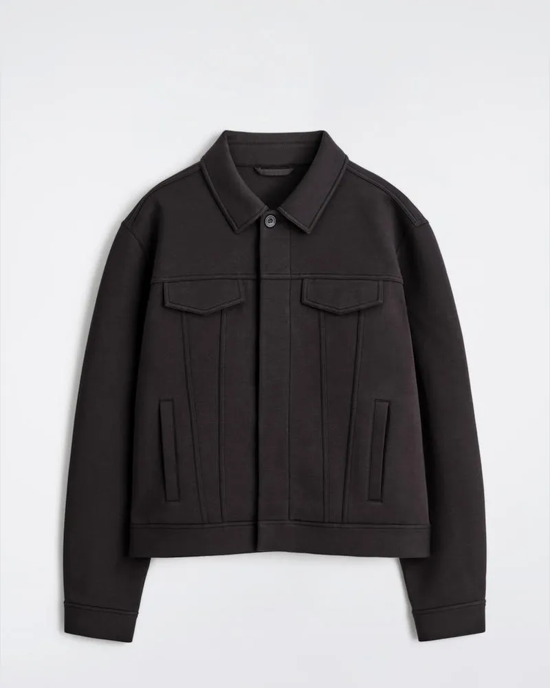 COS Truckerjacke Aus Scuba Braun