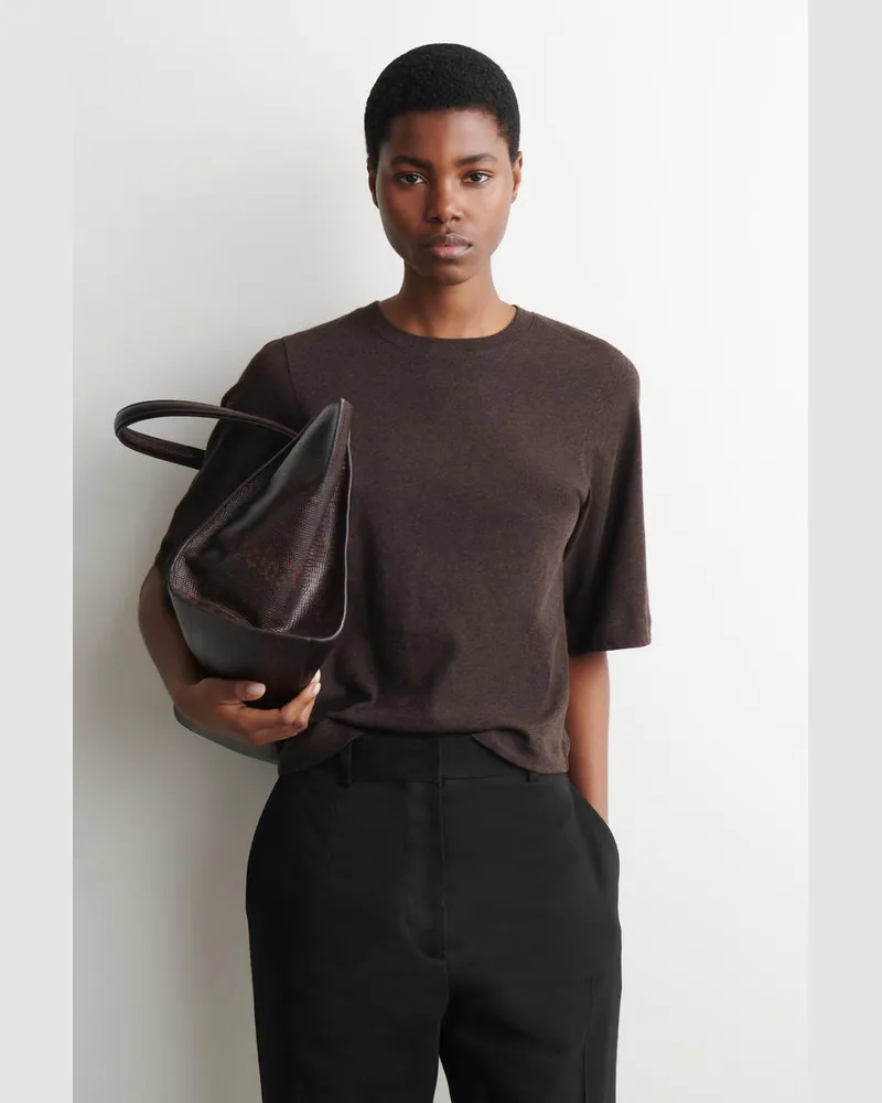 COS T-Shirt Aus Baumwolle Braun