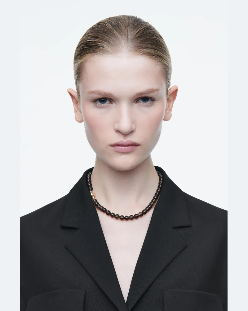 COS Kette Mit Quarzperlen Braun