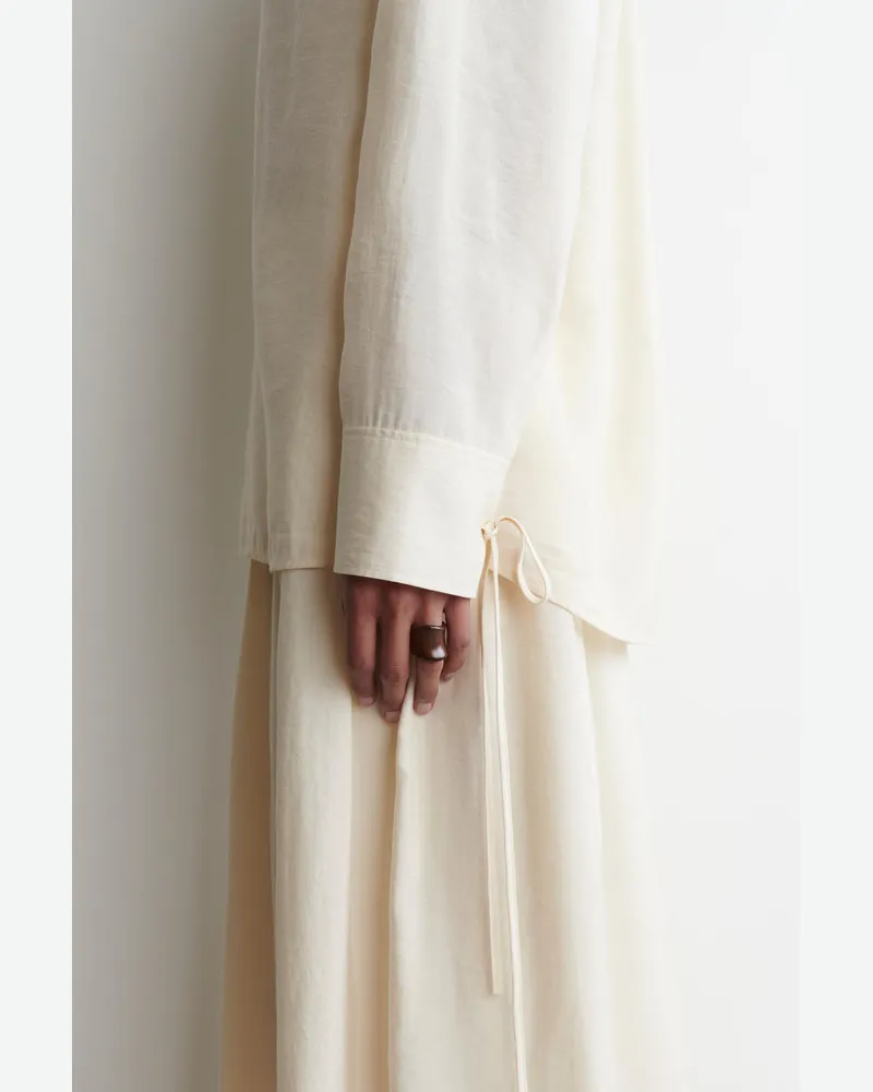 COS Abgerundeter Holzring Beige