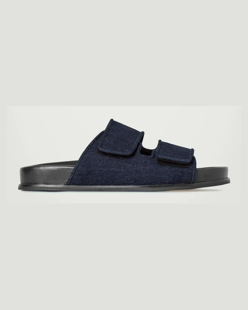 COS Sandalen Aus Denim Mit Zwei Riemen Blau