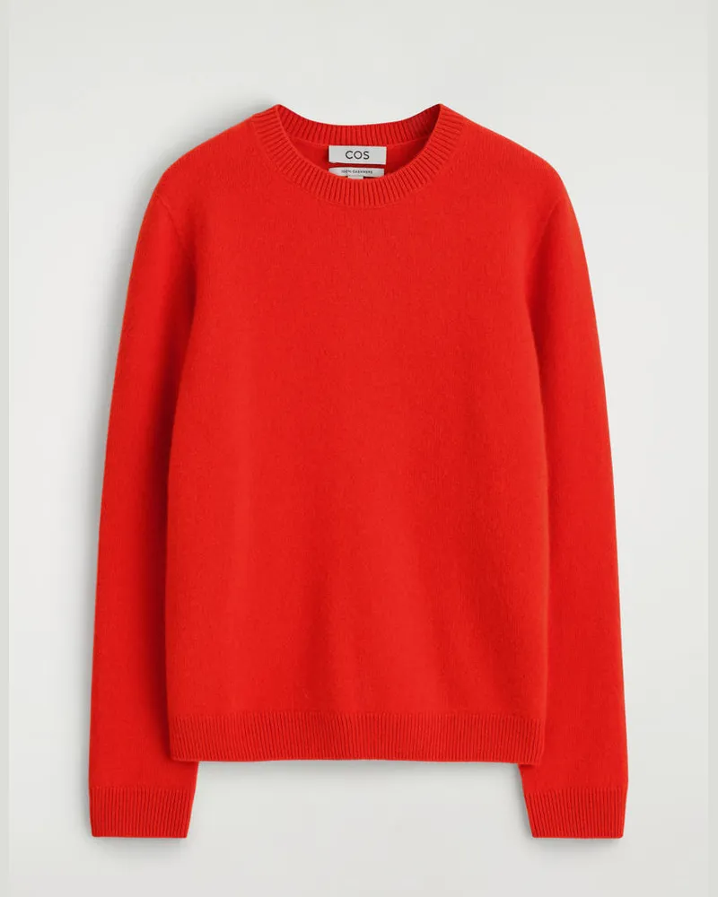 COS Kaschmirpullover Mit Rundhalsausschnitt Orange