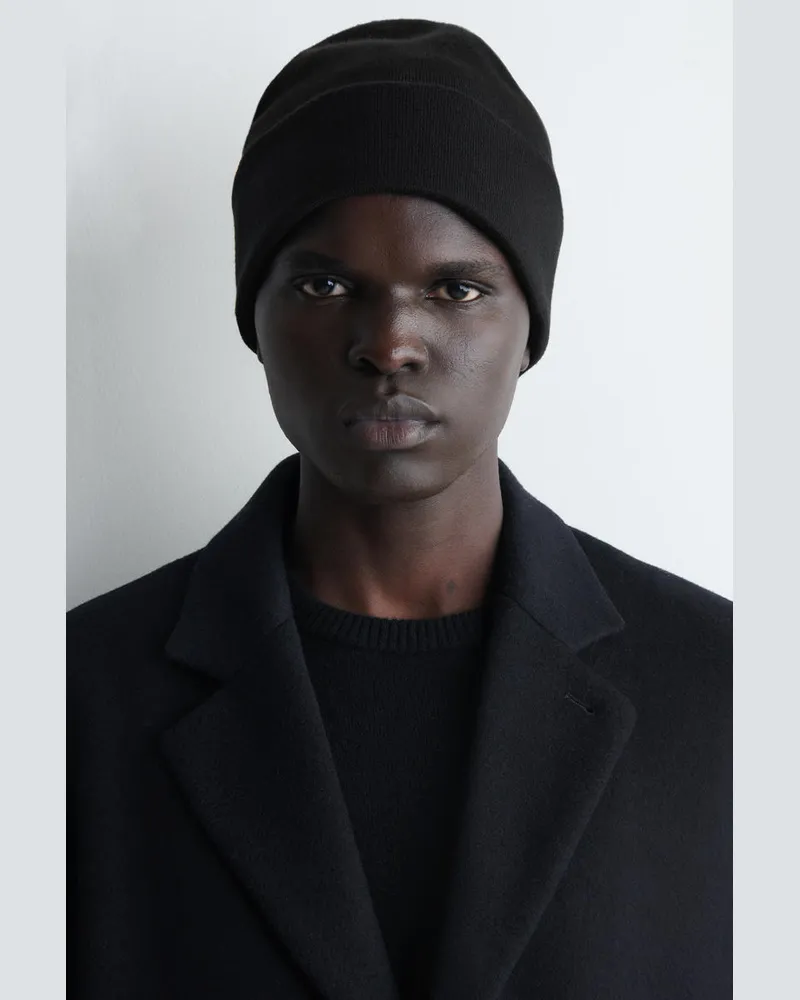 COS Beanie Aus Doubleface-Wolle Schwarz