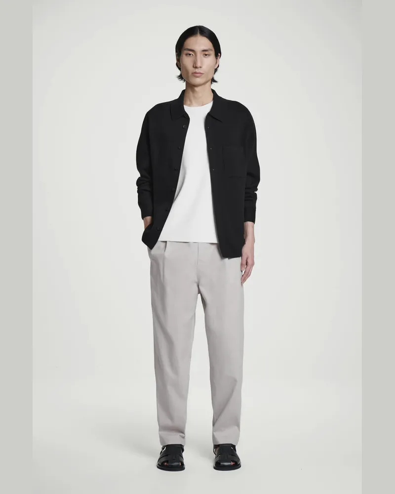 COS Lockere Baumwollhose Mit Schmal Zulaufendem Bein Beige