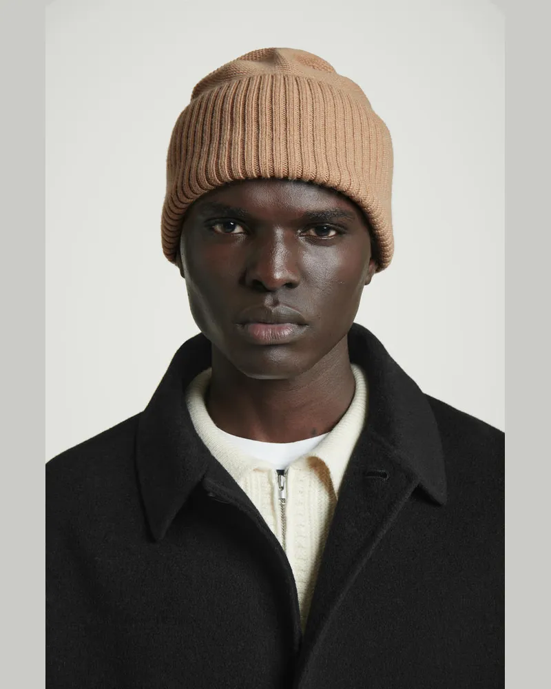 COS Beanie Aus Strukturierter Wolle Beige