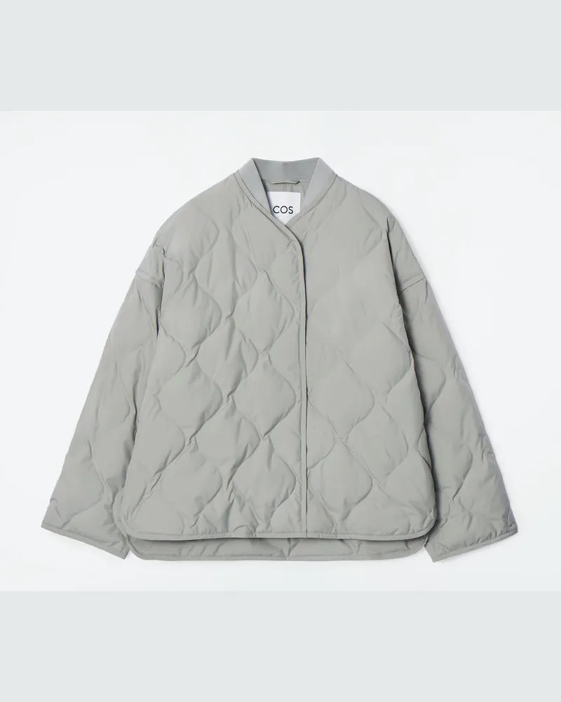 COS Oversized-Steppjacke Grün