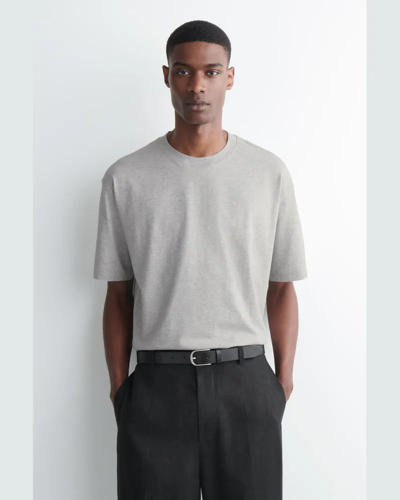 COS Lockeres Leichtes Baumwoll-T-Shirt Grau