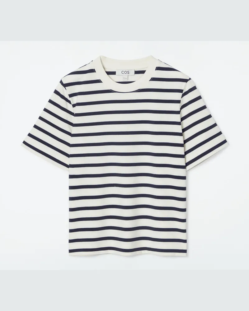 COS Schlichtes T-Shirt Mit Normaler Passform Blau
