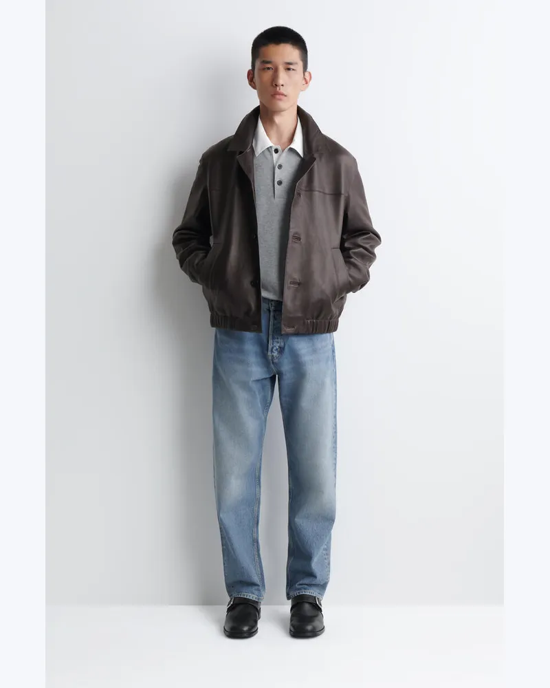 COS Mules Aus Leder Mit Schnalle Schwarz