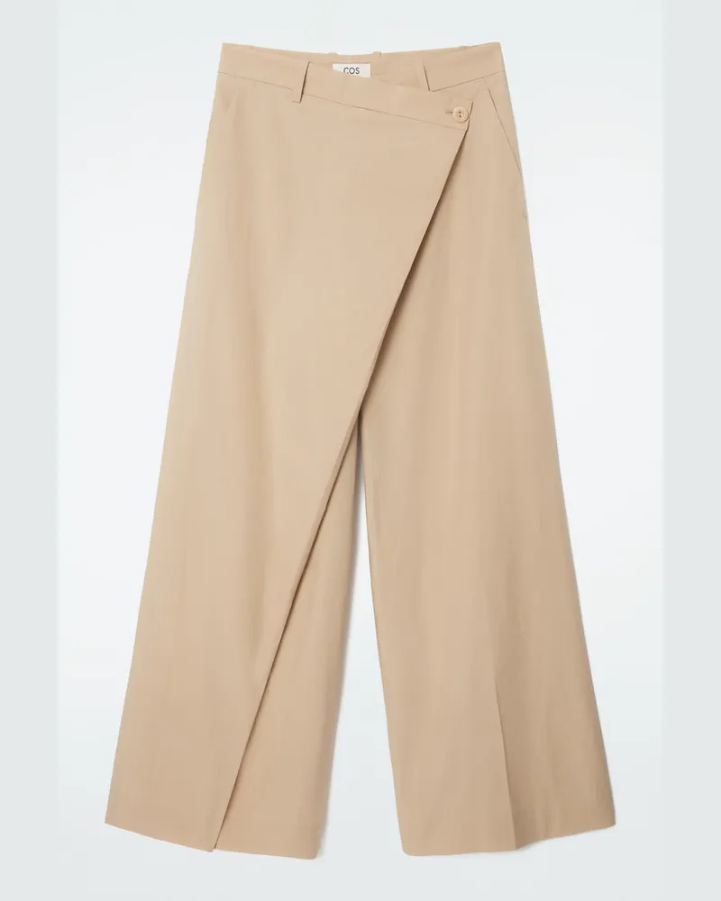 COS Asymmetrische Hose In Wickeloptik Beige