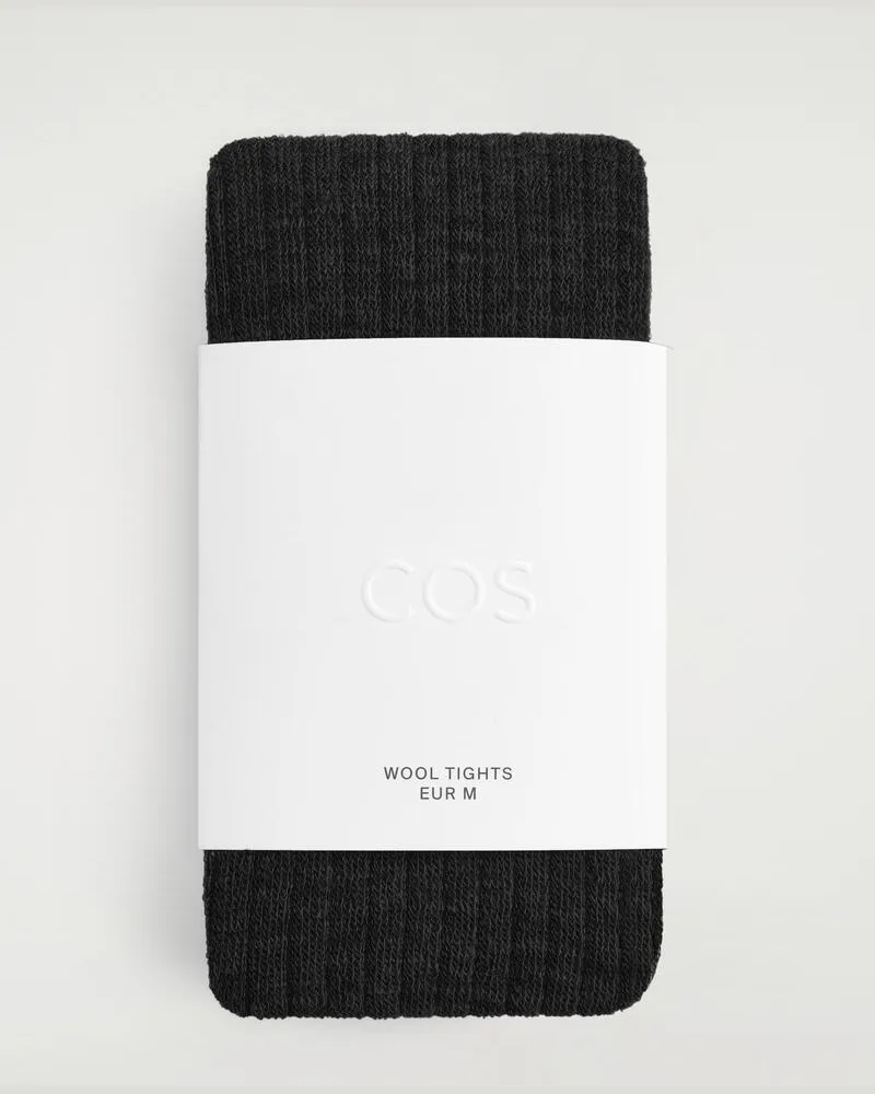 COS Ribbed-Knit Tights Schwarz