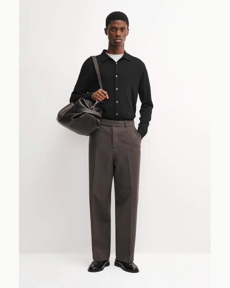 COS Lockere Hose Aus Woll-Mix Mit Geradem Bein Braun