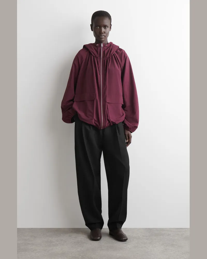 COS Parka Aus Funktionsmaterial Mit Kapuze Rot