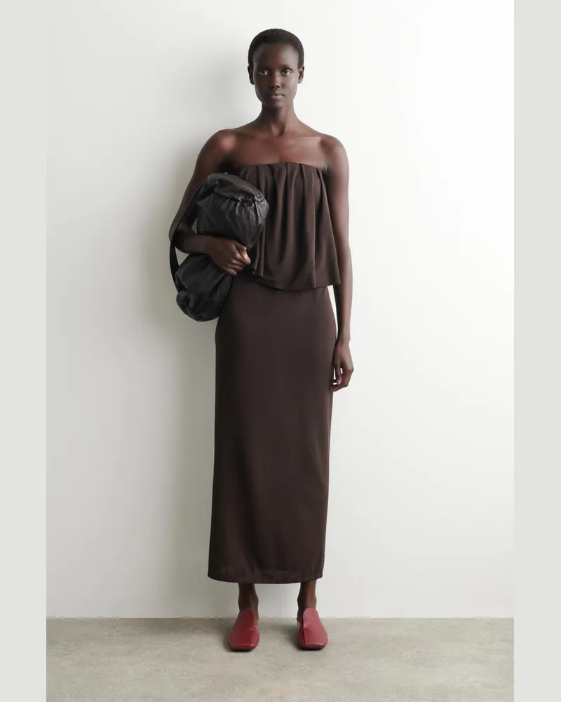 COS Drapierte Mules Aus Leder Rot