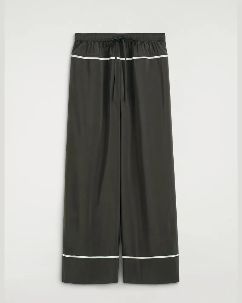 COS Hose Mit Geradem Bein Und Kontrastierenden Paspeln Braun