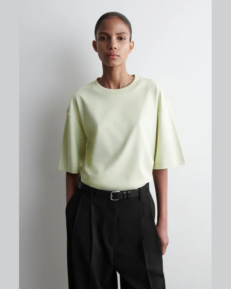 COS Oversized-T-Shirt Aus Baumwolle Grün