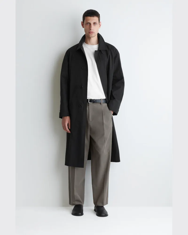 COS Hose Aus Baumwoll-Twill Mit Geradem Bein Beige