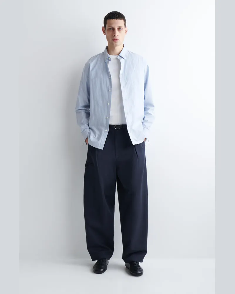 COS Utility-Hose Aus Baumwoll-Mix Mit Barrel-Bein Blau