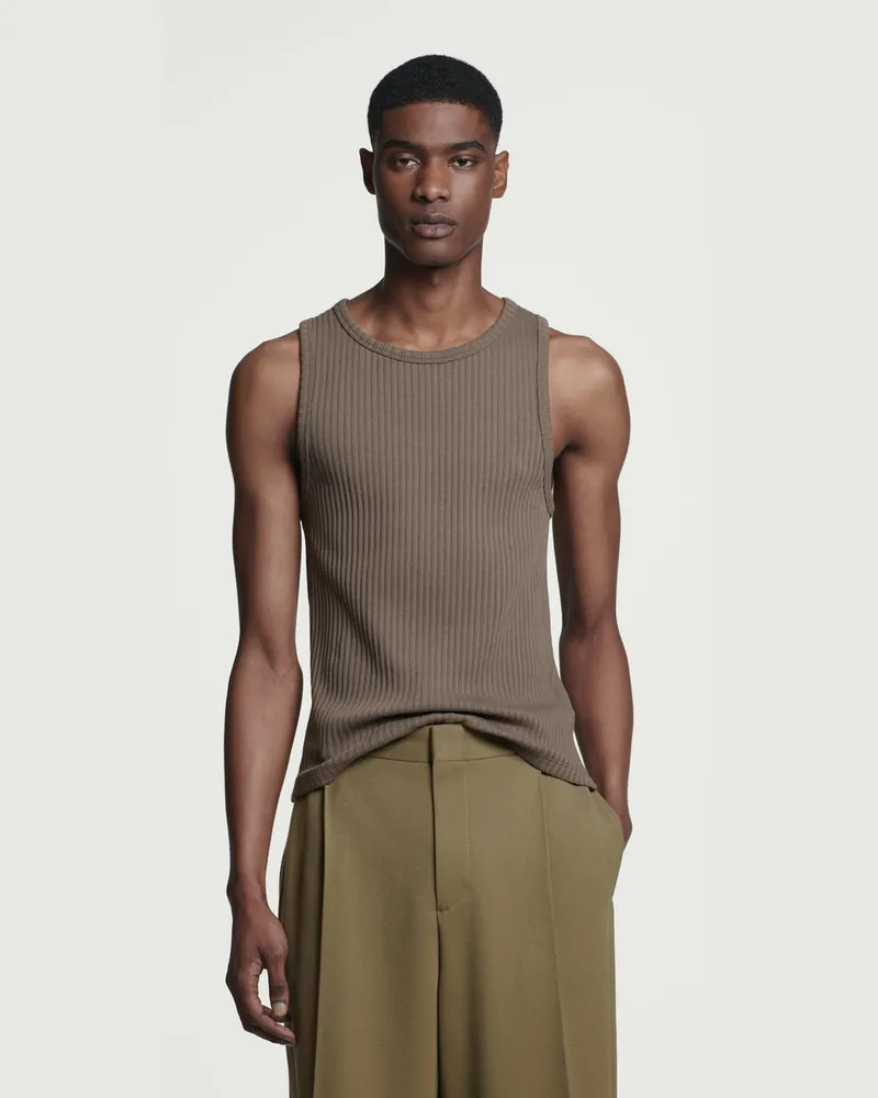 COS Schmales Tanktop Aus Baumwolle Beige