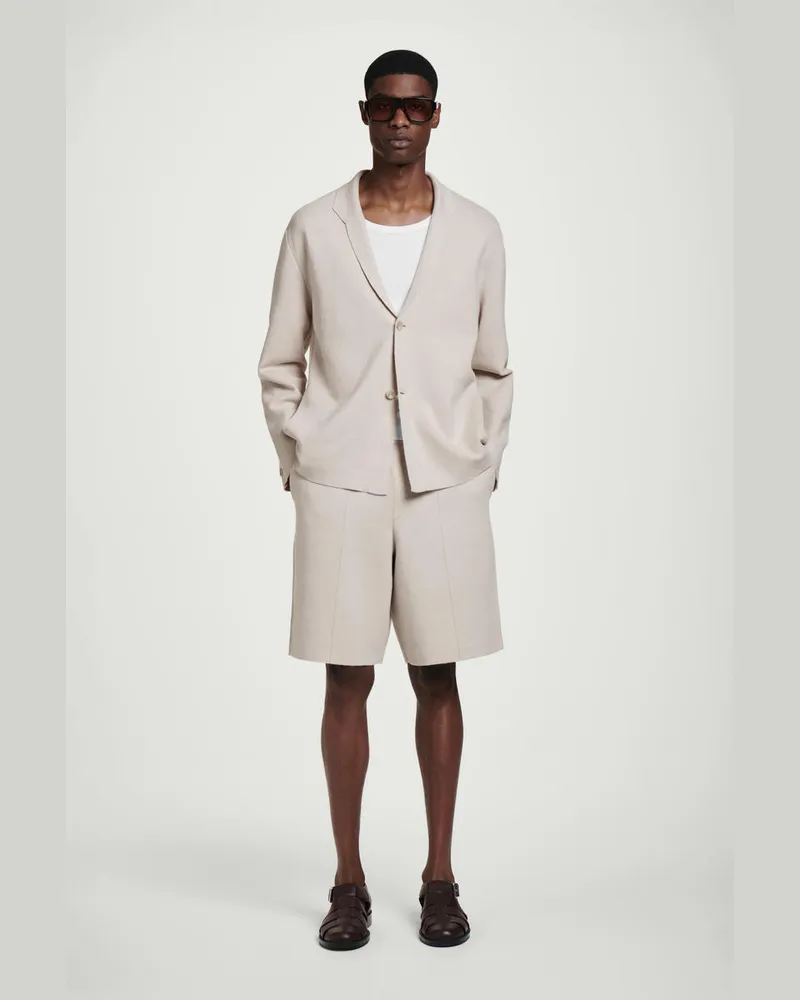 COS Strickshorts Aus Leinen Grün