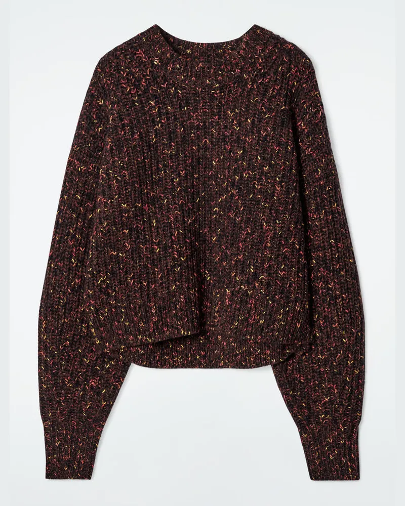 COS Pullover Aus Gesprenkelter Merinowolle Braun