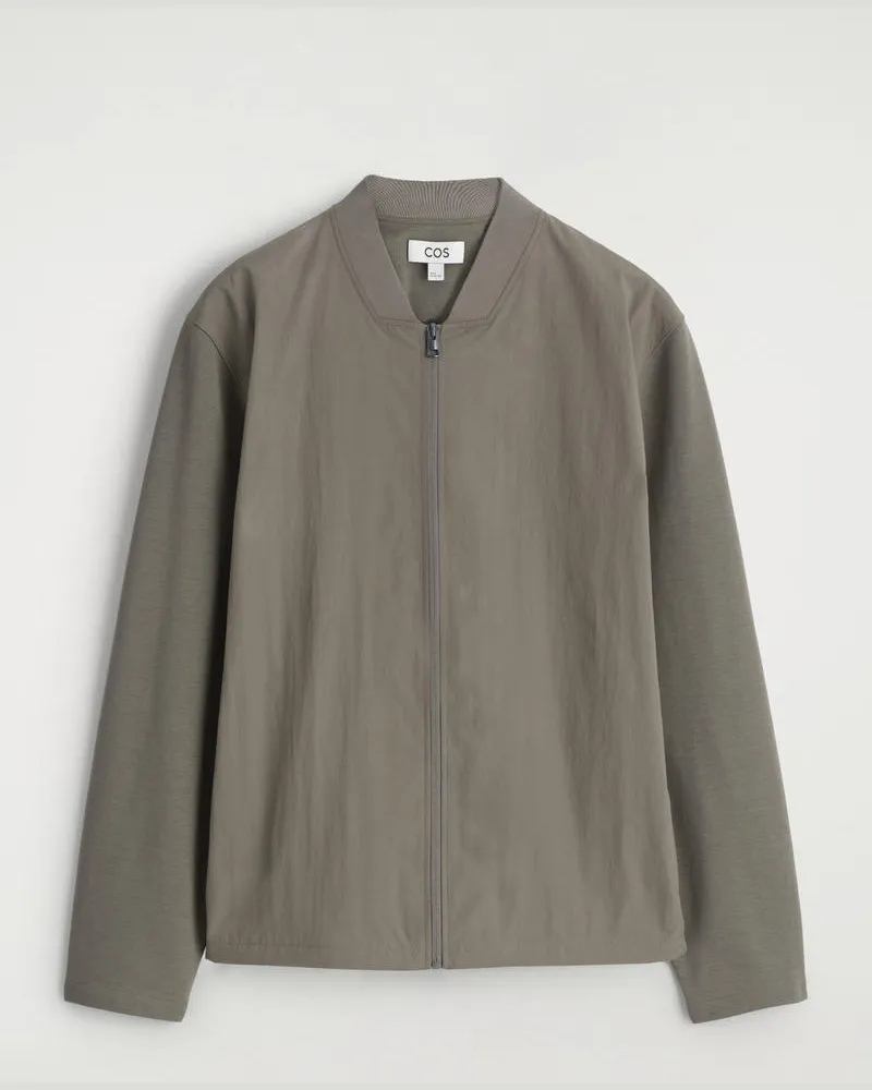 COS Bomberjacke Mit Nyloneinsätzen Grau