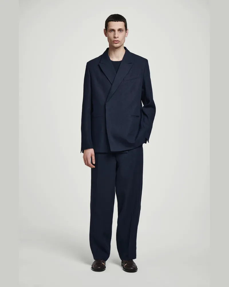 COS Lockere Leinenhose Mit Geradem Bein Blau