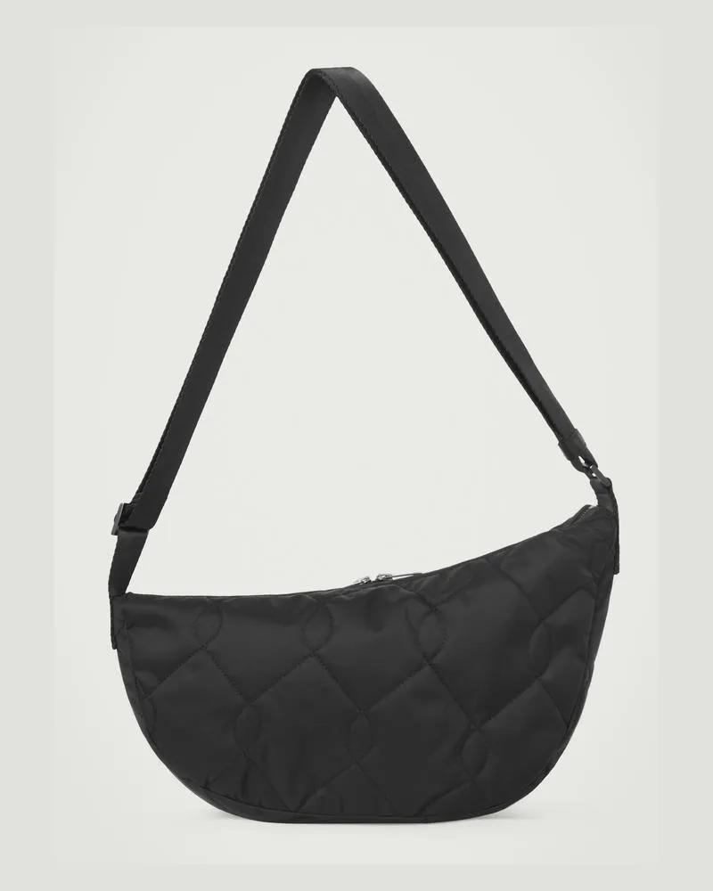 COS Gesteppte Umhängetasche - Nylon Schwarz