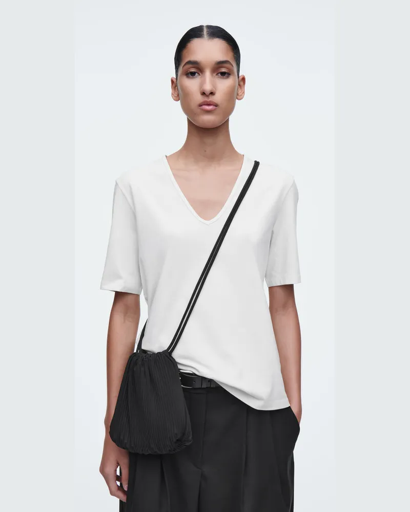 COS Scallop Umhängetasche Schwarz