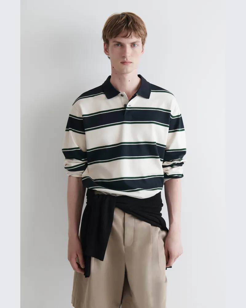 COS Poloshirt Aus Interlock-Baumwolle White