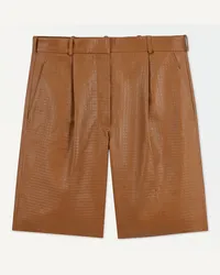 COS Die Bermudashorts Aus Geprägtem Leder Braun