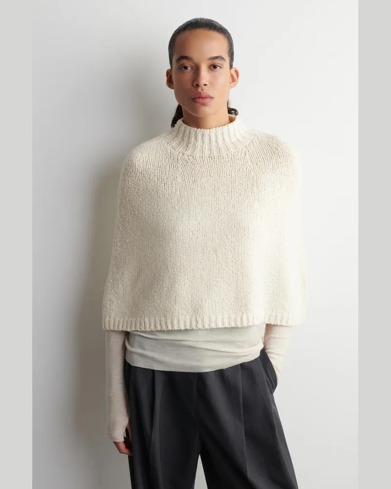 COS Cape Aus Merinowoll-Kaschmir-Mix Weiß