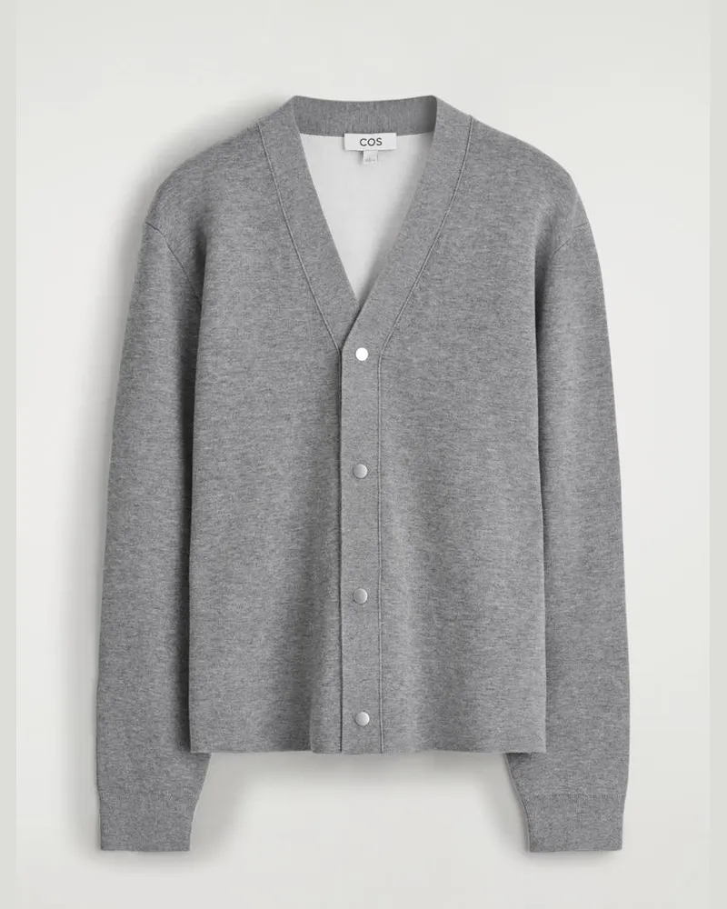 COS Strickjacke Aus Doubleface-Material Grau