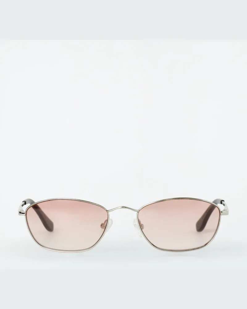 COS Cat-Eye-Sonnenbrille Mit Dünnem Rahmen Silberfarben