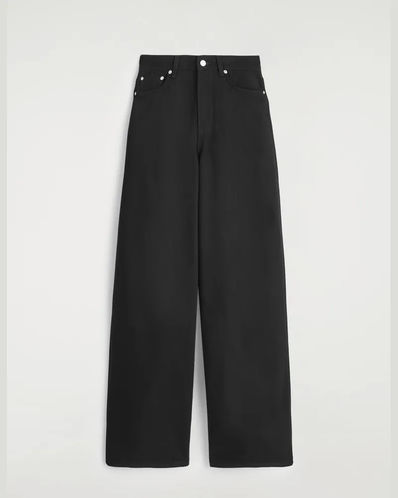 COS Dial Jeans Mit Weitem Bein Schwarz