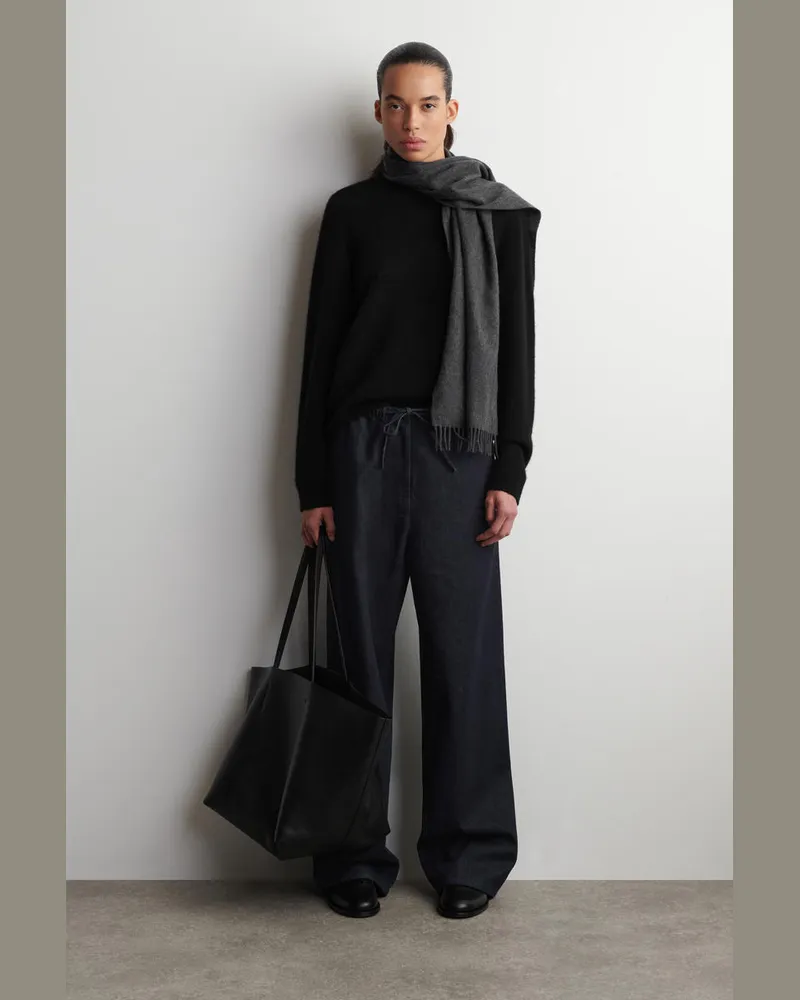 COS Hose Aus Denim Mit Kordelzugbund Blau