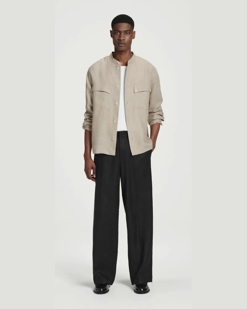COS Leinenhose Mit Geradem Bein Und Elastischem Bund Schwarz
