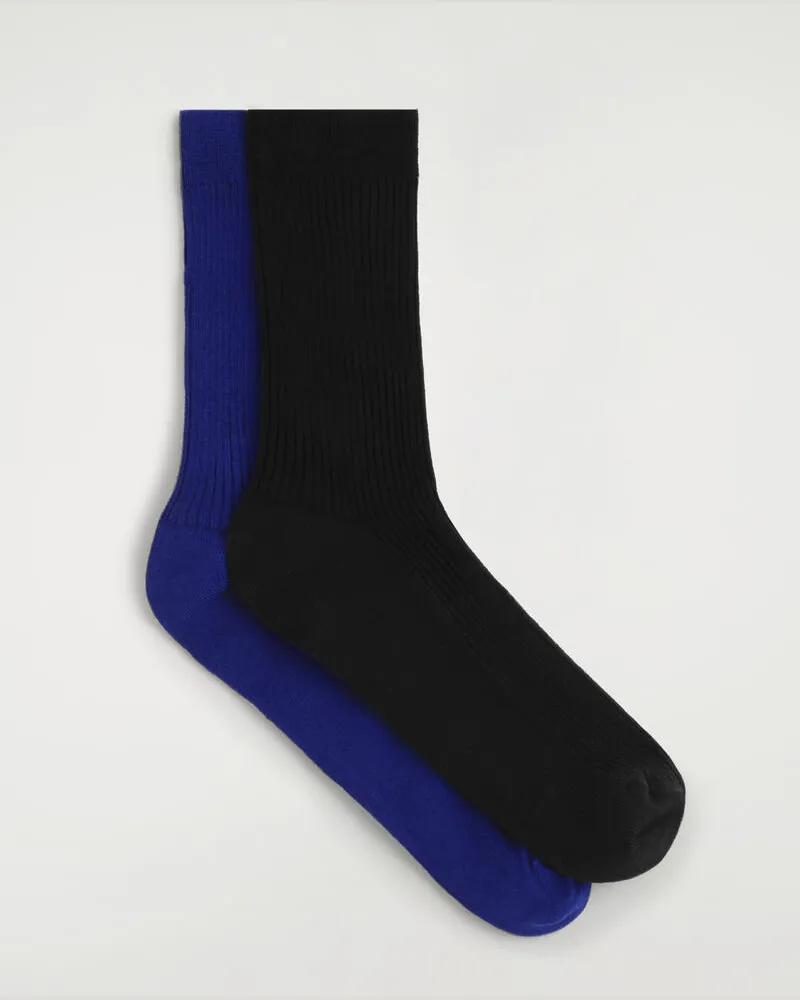 COS 2Er-Pack Gerippte Socken Blau