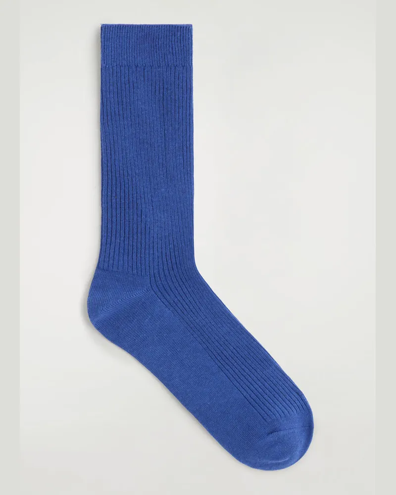 COS Gerippte Socken Blau