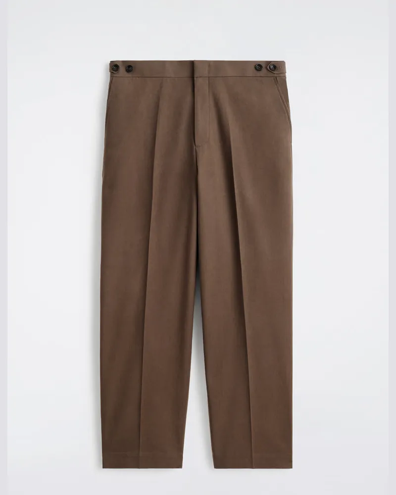 COS Verkürzte Hose Aus Baumwolle Mit Geradem Bein Braun