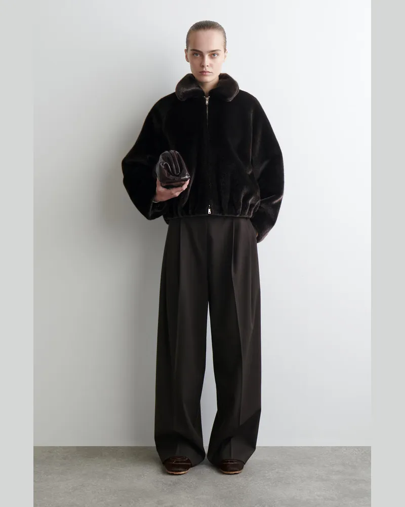 COS Jacke Aus Faux Fur Braun