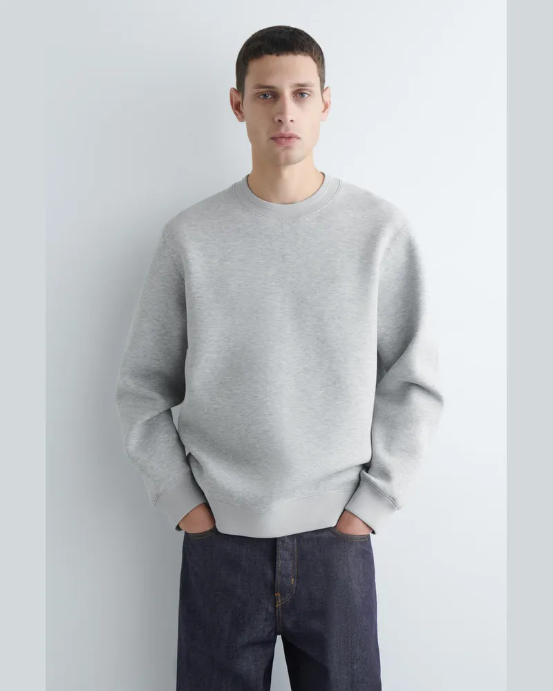 COS Lockeres Sweatshirt Aus Scuba Grau