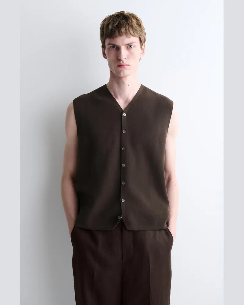 COS Weste Aus Feinstrick Braun