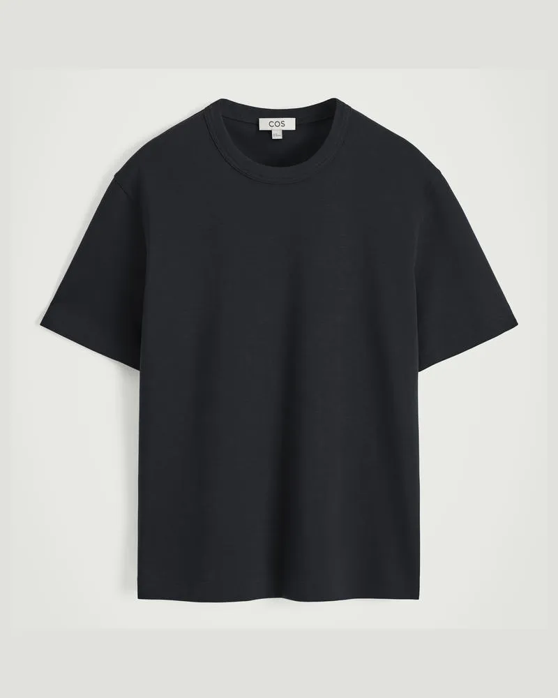 COS T-Shirt Aus Baumwolle Mit Rundhalsausschnitt Blau