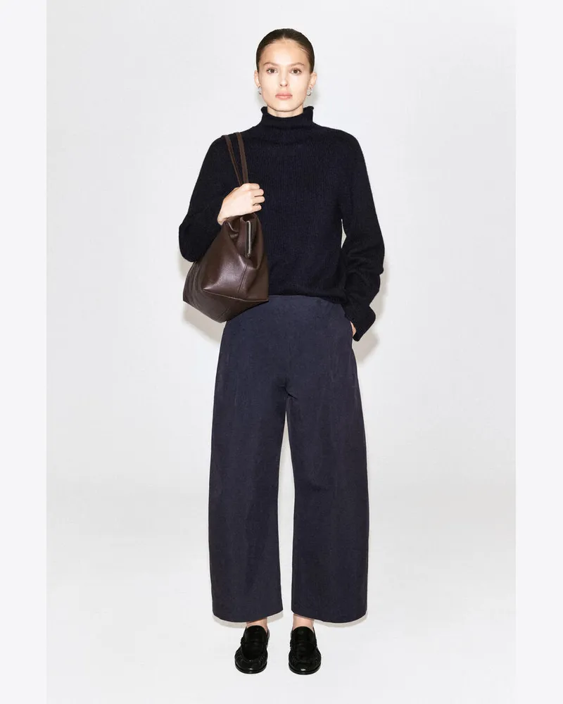 COS Baumwollhose Mit Ballonbein Und Falten Blau