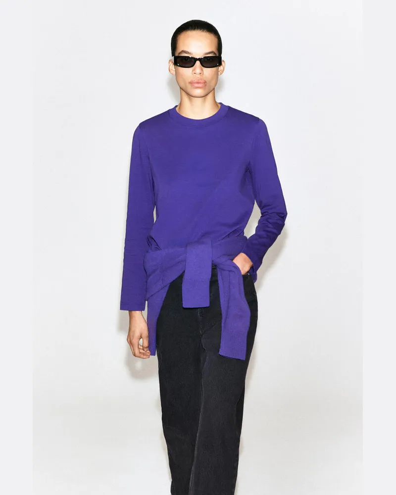 COS Elegantes Langarmshirt Lila