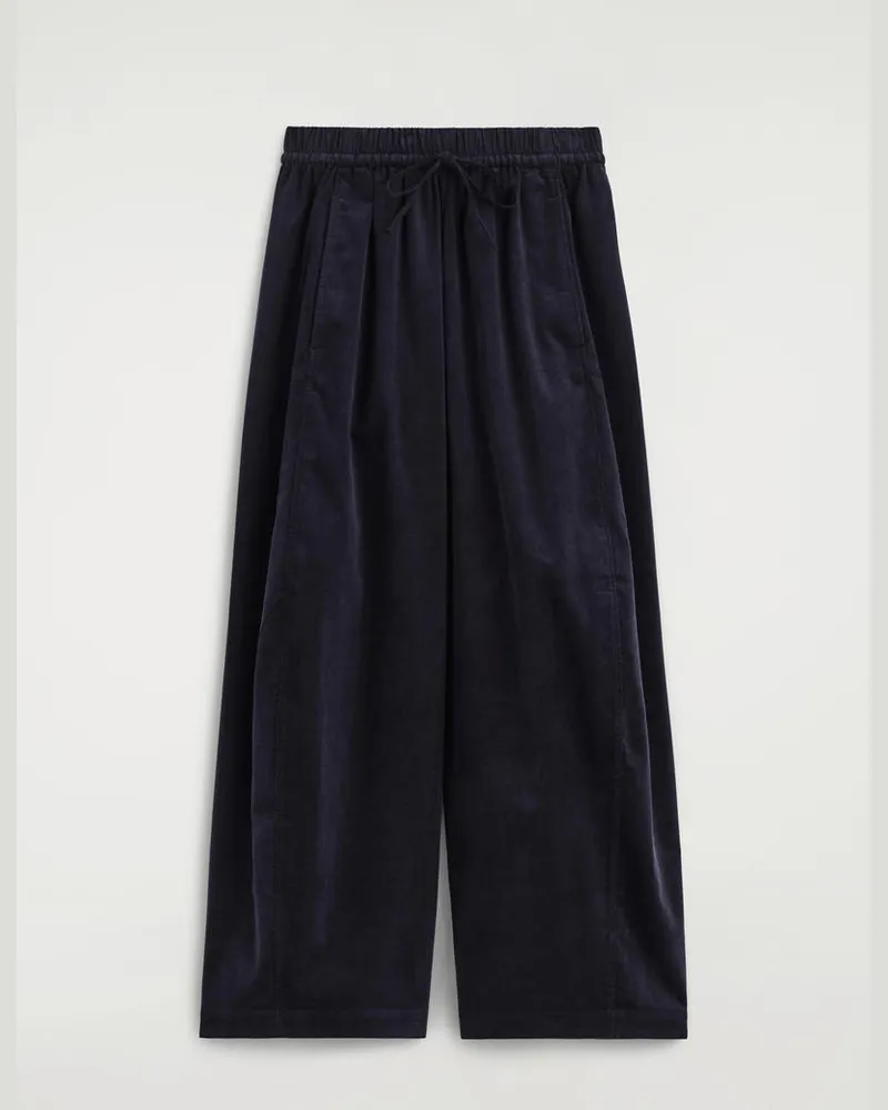 COS Cordhose Mit Barrel-Bein Und Elastischem Bund Blau